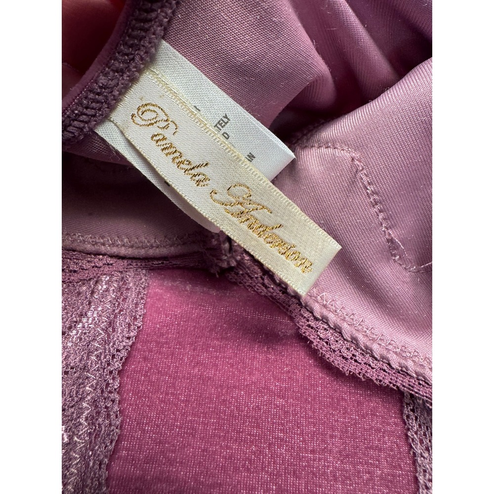 Pamela Anderson Vintage Camisole Tank Top Purple Lace Velvet Y2K Fairy Sz M New - Picture 5 of 9